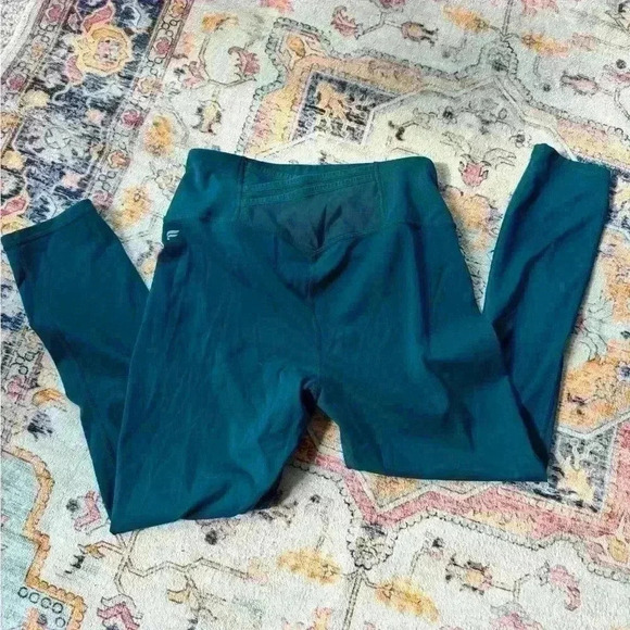 Fabletics Leggings Size Small EUC Dark Turquoise Teal - Picture 4 of 4